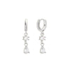 Adelaine drop huggies Silver/clear - Smoothie London - Sterling Silver