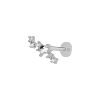 Aurora Flatback Stud Silver - Smoothie London - Sterling Silver