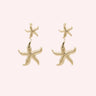 Cannes starfish studs gold - Smoothie London - Stainless Steel