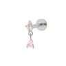 Dangle flaback Pink/Silver - Smoothie London - Sterling Silver