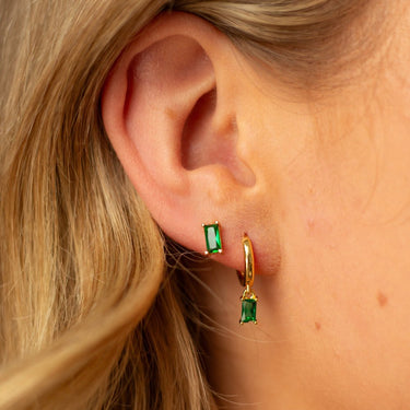 Essential ear party set green/gold - Smoothie London - Sterling Silver