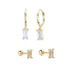 Essential Ear party set white/gold - Smoothie London - Sterling Silver