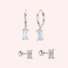 Essential ear party set white/silver - Smoothie London - Sterling Silver