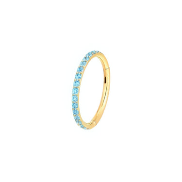 Eternity Pavé Clicker Gold/Blue - Smoothie London - Stainless Steel