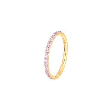 Eternity Pavé Clicker Gold/Pink - Smoothie London - Stainless Steel