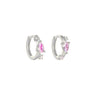 Ethereal huggies silver/pink - Smoothie London - Sterling Silver