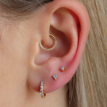 Everyday Ear Party Baby Blue/Gold - Smoothie London - Sterling Silver