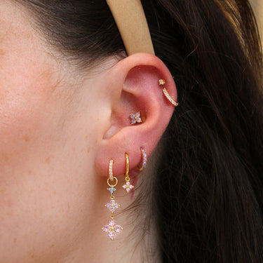 Everyday Ear Party Pink/Gold - Smoothie London - Sterling Silver