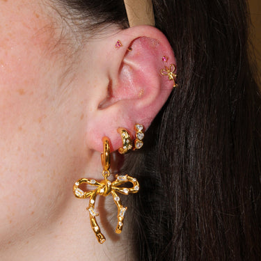 Everyday Ear Party Raspberry/Gold - Smoothie London - Sterling Silver