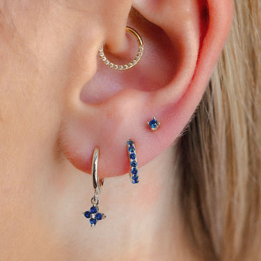 Everyday Ear Party Sapphire/Silver - Smoothie London - Sterling Silver