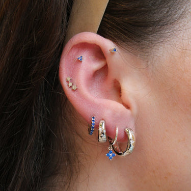 Everyday Ear Party Sapphire/Silver - Smoothie London - Sterling Silver