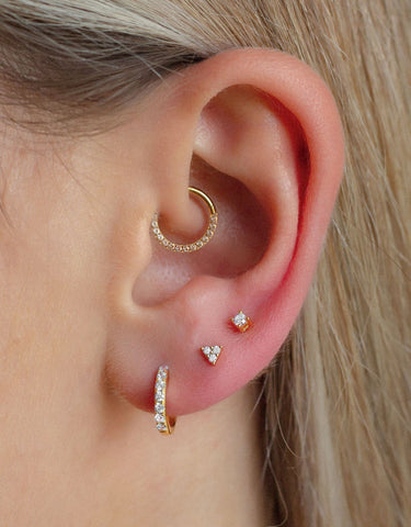 Everyday Ear Party White/Gold - Smoothie London - Sterling Silver