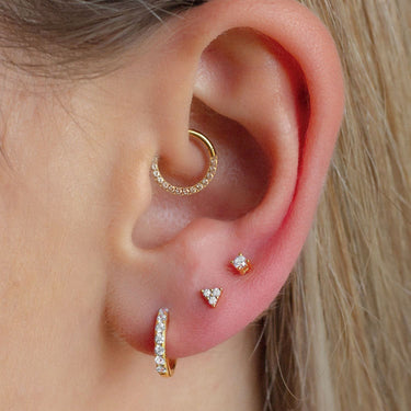 Everyday Ear Party White/Gold - Smoothie London - Sterling Silver