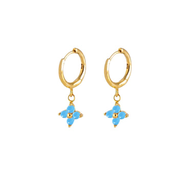 Lucky Charm Aqua/Gold - Smoothie London - Sterling Silver