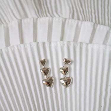 Melting heart studs silver - Smoothie London - Sterling Silver