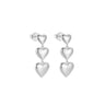 Melting heart studs silver - Smoothie London - Sterling Silver