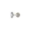 Oval Marquise Flatback Silver - Smoothie London - Titanium