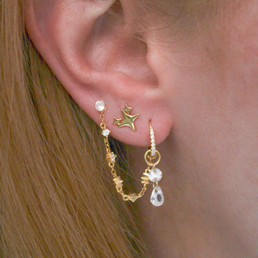 Sparkle Ear Party Set Gold - Smoothie London - Sterling Silver