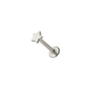 Star Flatback Stud Silver - Smoothie London - Titanium