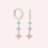 Triple lucky charm pastel silver - Smoothie London - Sterling Silver