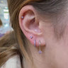 crystal ear stacking set, ear party set, ear stack, layering earrings, lilac earrings, amethyst earrings