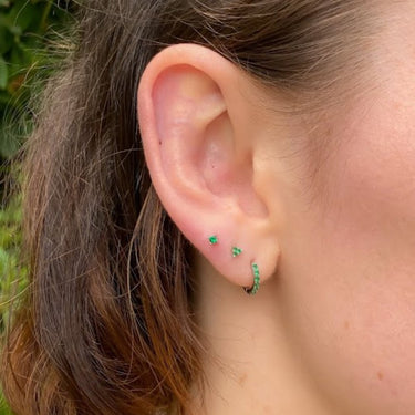 Everyday Ear Party Green/Silver - Smoothie London - Sterling Silver