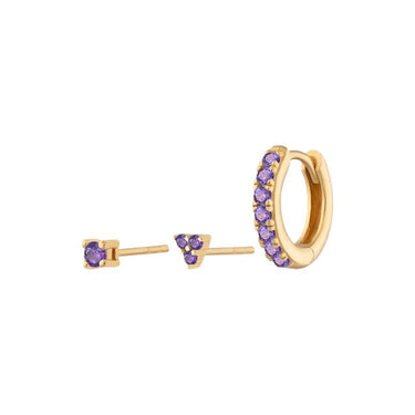 Everyday Ear Party Lilac/Gold - Smoothie London - Sterling Silver