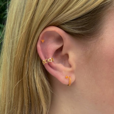 Everyday Ear Party Orange/Gold - Smoothie London - Sterling Silver