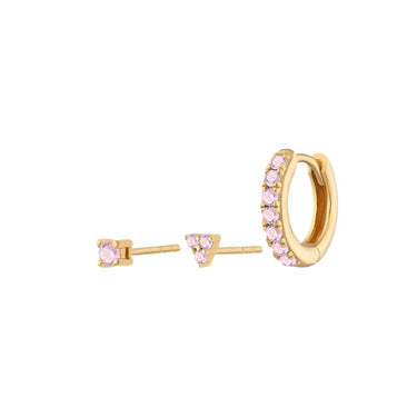 Everyday Ear Party Pink/Gold - Smoothie London - Sterling Silver