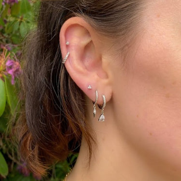 Everyday Ear Party White/Silver - Smoothie London - Sterling Silver