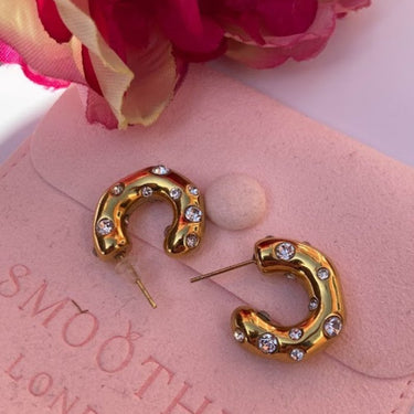 Leopard Embellished Hoops - Smoothie London - Smoothie London