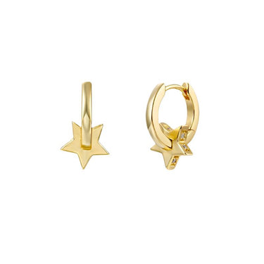 Molten Star Huggies Gold - Smoothie London - Sterling Silver